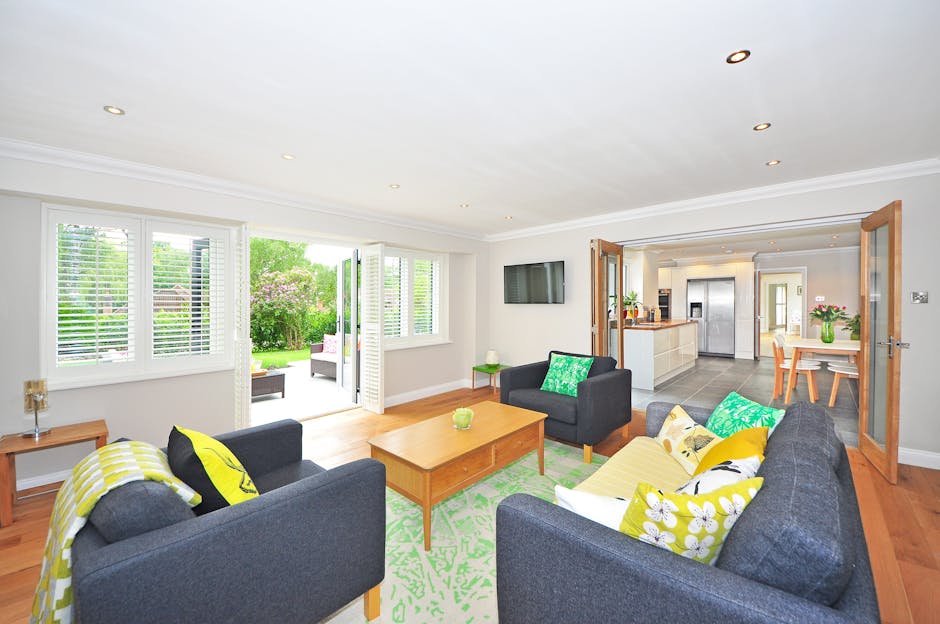 Open plan kitchen and living room